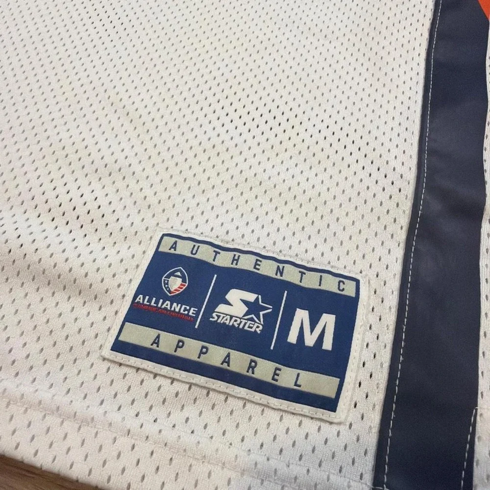 Starter Orlando Apollos jersey size M white and blue AAF football.